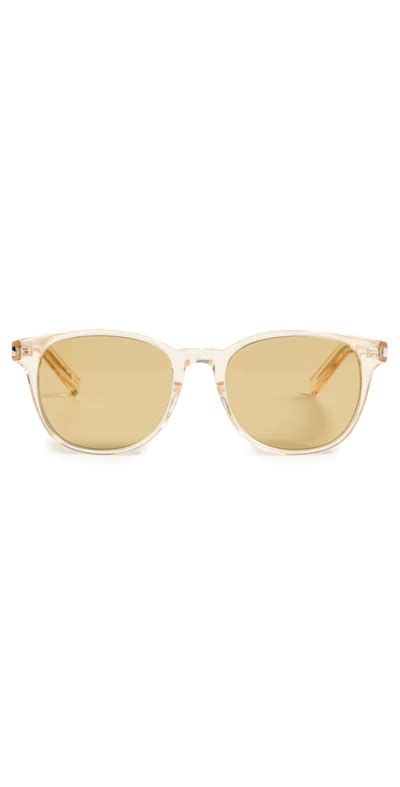 saint laurent classic corner angle round sunglasses